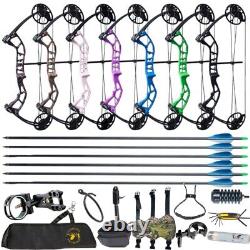 10-40lbs Adjustable Compound Bow Arrow Set Youth Archery Hunting Shooting Target