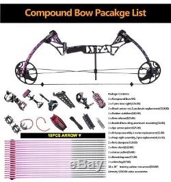 10-50lbs 320fps IBO Women Compound Bow Arrow Package Hunting Archery Shooting