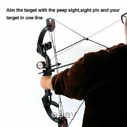 15-29LBS Youth Compound Bow Kit With4pcs Arrows Target Right Hand Practice Hunting