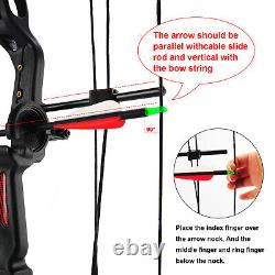 15-29lbs Compound Bow Kit With4pcs Arrows Right Hand Youth Target Practice Hunting