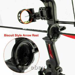 15-29lbs Pro Compound Right Hand Bow Kit Archery Arrow Target Hunting Black Set