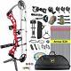 15-70lb Compound Bow & Arrow Hunting Target Archery Cnc Red 19-30 Us Ship