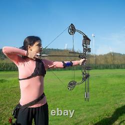 16-28lbs Compound Bow Kit With6pcs Arrows Right Hand Target Practice Hunting Youth