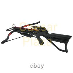 175 lb Black Hunting Crossbow Archery Bow +7 Arrows +Stringer +Wax 150 80