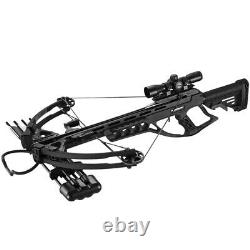 185 lbs Black Color Hercules Compound Hunting Crossbow Package Arrows Scope Rop