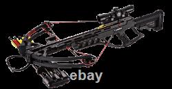 185 lbs Black Color Hercules Compound Hunting Crossbow Package Arrows Scope Rope