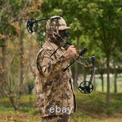 19-70lbs Archery Hunting Compound Bow Set 19-30 Draw Length up to IBO 320fps