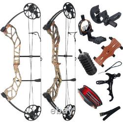 19-70lbs Compound Bow Set Adjustable Archery Hunting Adult Shooting IBO 320FPS