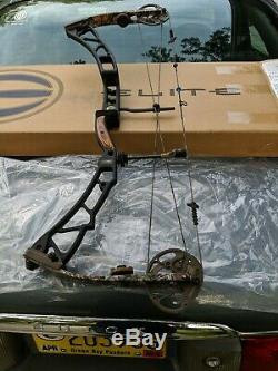 2015 Elite Synergy compound hunting bow 65lb draw 28in length