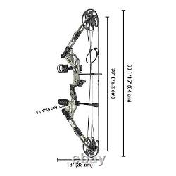 20-70 Lbs Camo Compound Bow Archery Hunting Kit Adjustable High Aiming Accuracy