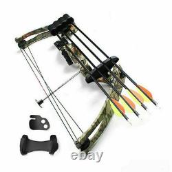 20lb Pro Compound Right Hand Bow Kit Camo Set fit Archery Arrow Target Hunting