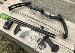 20lbs Black Traditional Compound Bow Hunting Fishing Right Hand Archery US Stock