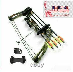 20lbs Camo Traditional Compound Bow Hunting Fishing Right Hand Archery US Stock