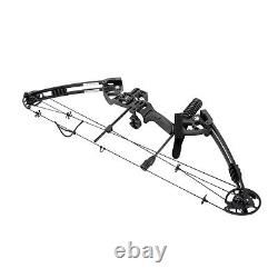 30-55Lb Black Archery Hunting Compound Bow With12x Arrows Set Right Hand Traing