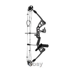 30-55Lb Black Archery Hunting Compound Bow With12x Arrows Set Right Hand Traing