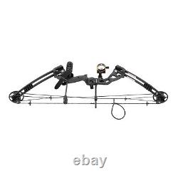 30-55Lb Black Archery Hunting Compound Bow With12x Arrows Set Right Hand Traing