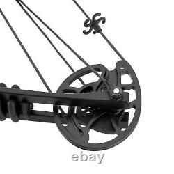 30-55Lb Black Archery Hunting Compound Bow With12x Arrows Set Right Hand Traing