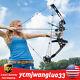 30-55lbs Compound Bow Kit With 12 Arrows Right Hand Archery Hunting Set Black