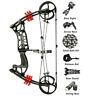 30-55lbs Compound Bow Steel Ball Dual-use Hunting Fishing Archery Rh Lh Shooting