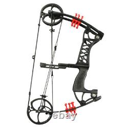 30-55lbs Compound Bow Steel Ball Dual-use Hunting Fishing Archery RH LH Shooting