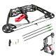 30lbs Mini Compound Bow Arrow Sight Bowfishing Left Right Hand Archery Hunting