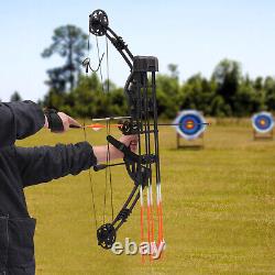 329fps Adult Compound Bow Kit Archery Hunting Shooting with 12 Arrows 35-70lbs