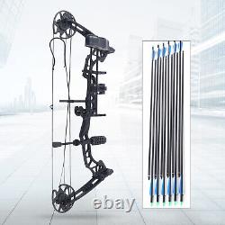 35-70LBS 329FPS Adult Compound Bow Set Archery Hunting Shooting with 12 Arrows new
