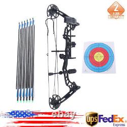 35-70Lbs 329fps Adult Compound Bow Kit Archery Hunting Shooting with 12 Arrows