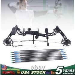 35-70lbs 329fps Adult Compound Bow Kit Archery Hunting Shooting & 12 Arrows SALE