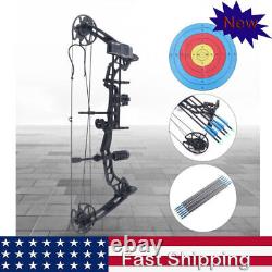 35-70lbs 329fps Adult Compound Bow Kit Archery Hunting Shooting & 12 Arrows US