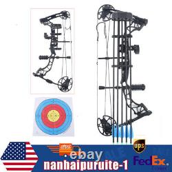 35-70lbs 329fps Adult Compound Bow Kit Archery Hunting Shooting With 12 Arrows USA