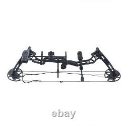 35-70lbs Archery Hunting Compound Bow Kit with 12 Arrows Four-pin Sight D Buckle