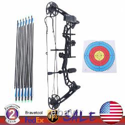 35-70lbs Compound Right Hand Bow Arrow Set Archery Hunting Shooting with 12 Arrows