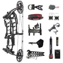 40-65lbs Compound Bow Set Short Axis Steel Ball Dual Use Archery Fishing Hunting