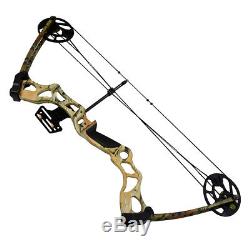 40-70 lb Black / Green / Tree Camouflage Camo Archery Hunting Compound Bow 75 55