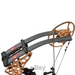 40-70lbs Archery Compound Bow 350fps Let-off 90% Short Axis Adjustable Hunting