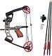 40lbs Mini Compound Bow Set Archery Arrows Fishing Hunting Target Laser Sight Us