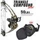 50lbs Right Handed Camo Archery Compound Bow Set Adult Hunting Arget Shooting