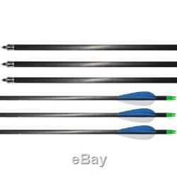 50X 32'' Archery Carbon Arrows Sp550 Screw Points Hunting Compound & Recurve Bow