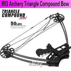 50lbs IRQ Archery Triangle Hunting Compound Bow Fiberglass Limbs Right Left Hand