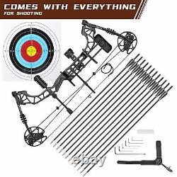 Adults 70 Lbs Pro Compound Shooting Bow Equipment Right Hand Practice Hunting