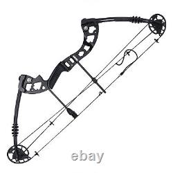 Aluminum Alloy Right Hand Bow Kit 12FRP Arrows Archery Hunting Black Set 30-60lb