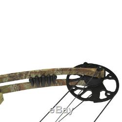 Archery Compound Bow 15-70lbs Camo Adjustable Outdoor Field Target Hunting Shoot