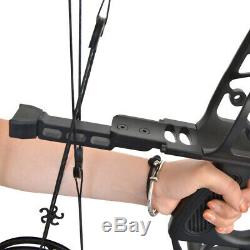 Archery Compound Bow 30-55lbs Dual-use Catapult Steel Ball Arrows Aluminium Hunt