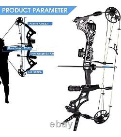 Archery Compound Bow Arrow Set 30-70lbs 320 Fps Sight Shooting Hunting Target
