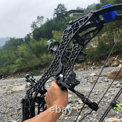 Archery Compound Bow Short Axis 320fps Steel Ball Hunting Fishing Adjustable