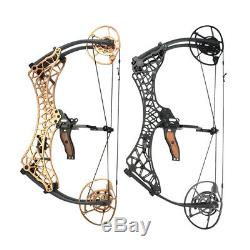 Archery Compound Bow Short Axis Adjustable 350FPS Hunting Fishing Let off 90%