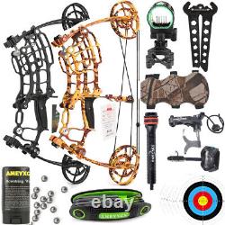 Archery Compound Bow Short Axis Dual-Use Steel Ball 30-70lbs Shoot Hunting RH LH