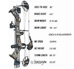 Archery Dragon X8 RTH Compound Bow Package, 18-31 Draw Length for Adults-Teens