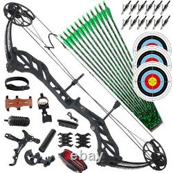 Archery Hunting Compound Bow & Arrows & Access Hunting SET IBO 320fps 19-70lbs